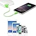 iPhone 8 Charger, 8 Inch Short F-color Braided Lightning to USB Charger Ultra Compact Cable for iPhone 8 7 6S 6 Plus 5S 5C 5, iPhone SE, iPad 4 Air 2 Mini 4, iPad Pro iPod Touch 5 Green