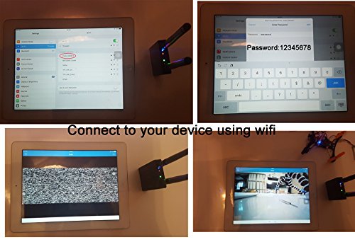 Usmile 5.8G/WiFi 150CH FPV Smartphone Receiver with Screenshot DVR Function for iPhone Ipad Android Phone Tablet (NO OTG or UVC Function Required) for Carbon Fiber Quadcopter Quad Frame FPV Racing