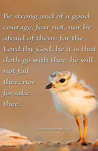 Flag Emotes Double Sided Garden Flag Deuteronomy 31:6 Bible Verse Be Strong