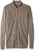 Dockers Men's Big and Tall Soft Acrylic Solid Crossway Lines-Zip Mock
