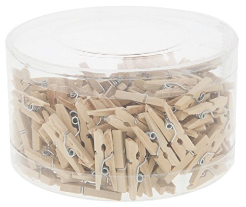 Mini wooden peg pin clothespins - natural wood finish -…