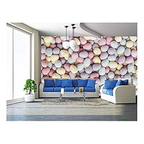 Colorful Easter Eggs - Removable Wall Mural | Self-Adhesive Large Wallpaper - 66x96 inches