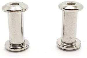 HAOZHENG Screw Post Fit for 5/16 inch(8mm) Hole Dia, Male M6x16mm Female 18mm Hex Drive Binding Bolts for Leather Wood Furniture, Stainless Steel Silver 5 Sets