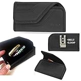Rugged Horizontal Heavy Duty Suede & Nylon Wallet Case with Belt Loop fits BLU Studio 7.0