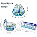 Kids Play Tent Tunnel and Ball Pit with Basketball Hoop,Carton Ocean Animals 3 in 1 Set, Pop-up Easy Open and Fold, Cubby Tube Teepee ,Best for Children Kids Outdoor Indoor(Balls Not Included)
