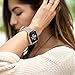 SWEES Leather Bands Compatible with Fitbit Blaze Smart Watch, Genuine Leather Replacement Band with Metal Frame Small & Large for Women Men, Champagne Gold, Rose Gold, Black, Brown, White, Grey, Beige