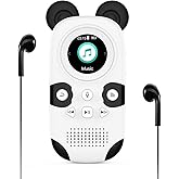 RUIZU 64GB MP3 Player for Kids, Cute Panda Portable Music Player MP3, Child MP3 Player with Bluetooth 5.3, Speaker, FM Radio,