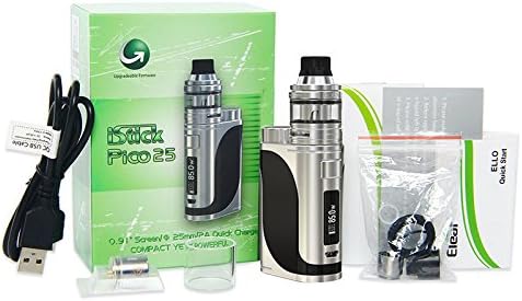 Elȇaf IsticḰ Picò 25 Kit With Ellò TanḰ Atòmizer HW1 / HW2 Ḉoils Silver/BLACK