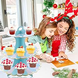 JOGILBOY 2 Pack Round Cardboard Cupcake Stand