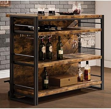 BOWERY HILL Industrial Home Bar Unit 