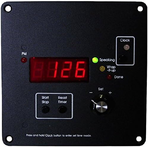 Lectern Timer, Count Down Timer, Flush-mount with time-of-day clock, four-digit LED Display and Red-Yellow-Green LEDs, black powder coated aluminum.