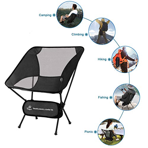 Tinya Ultralight Backpacking Camping Chair Adults Backpacker Heavy Duty 230lb Capacity Packable