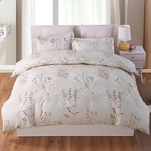 3 Piece Duvet Cover and Pillow Shams Bedding Sets, Hypoallergenic Breathable Soft Microfiber Wrinkle Free with Hidden Zipper and Tieback (Califormia King)