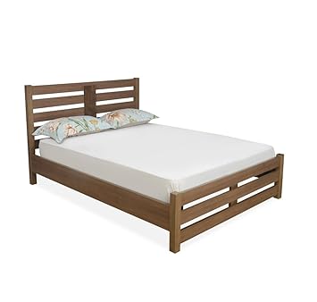@home by Nilkamal Nation Queen Size Bed Without Storage (Walnut)
