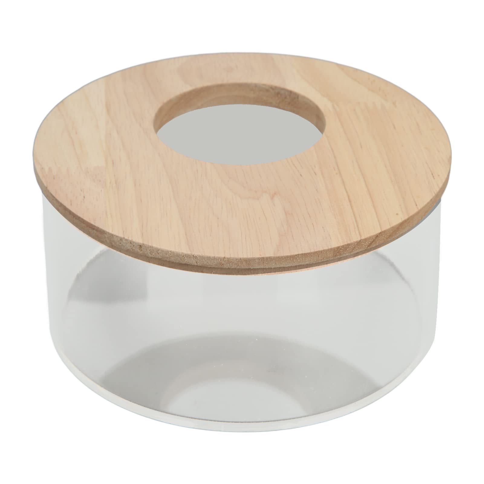 Small Animal Sand-Bath Box, Round Shap Pet Sand Box Transparent Acrylic Sand Bathroom for Hamsters Mice Lemming Gerbils or Other Small Pet