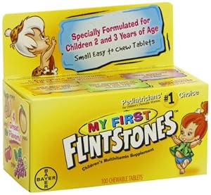 Image of My First Flintstones Chewable Vitamins for Ages 2 to 3 Years, 100-Count Bottle