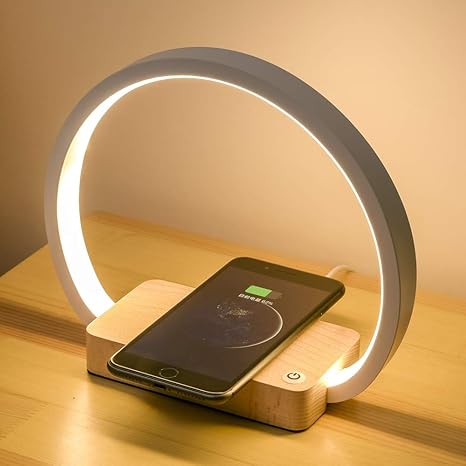 bedside lamp with phone charger