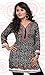 Indian Tunic Top Womens Kurti Printed Crape Blouse Indian Clothes