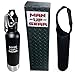 Ultimate Covert Bottle Cooler- Beer Bottle Protection and Cooler with Neoprene Cover (Black Powder-Coated Stainless Steel)