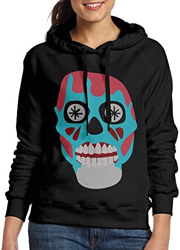 Women Autumn And Winter Alien Mask Simple Fashion Casual Hooded Pullover Sweatshirt