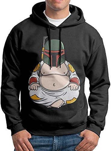 PBXF Men's Hooded Sweatershirts Hoodies Buddah Black M