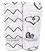 B.B. Swanky Swaddle Blankets 2-Pack by Bodacious Bambino | Soft Baby Muslin Blankets | Swaddling Blankets with Hearts & Zig Zags