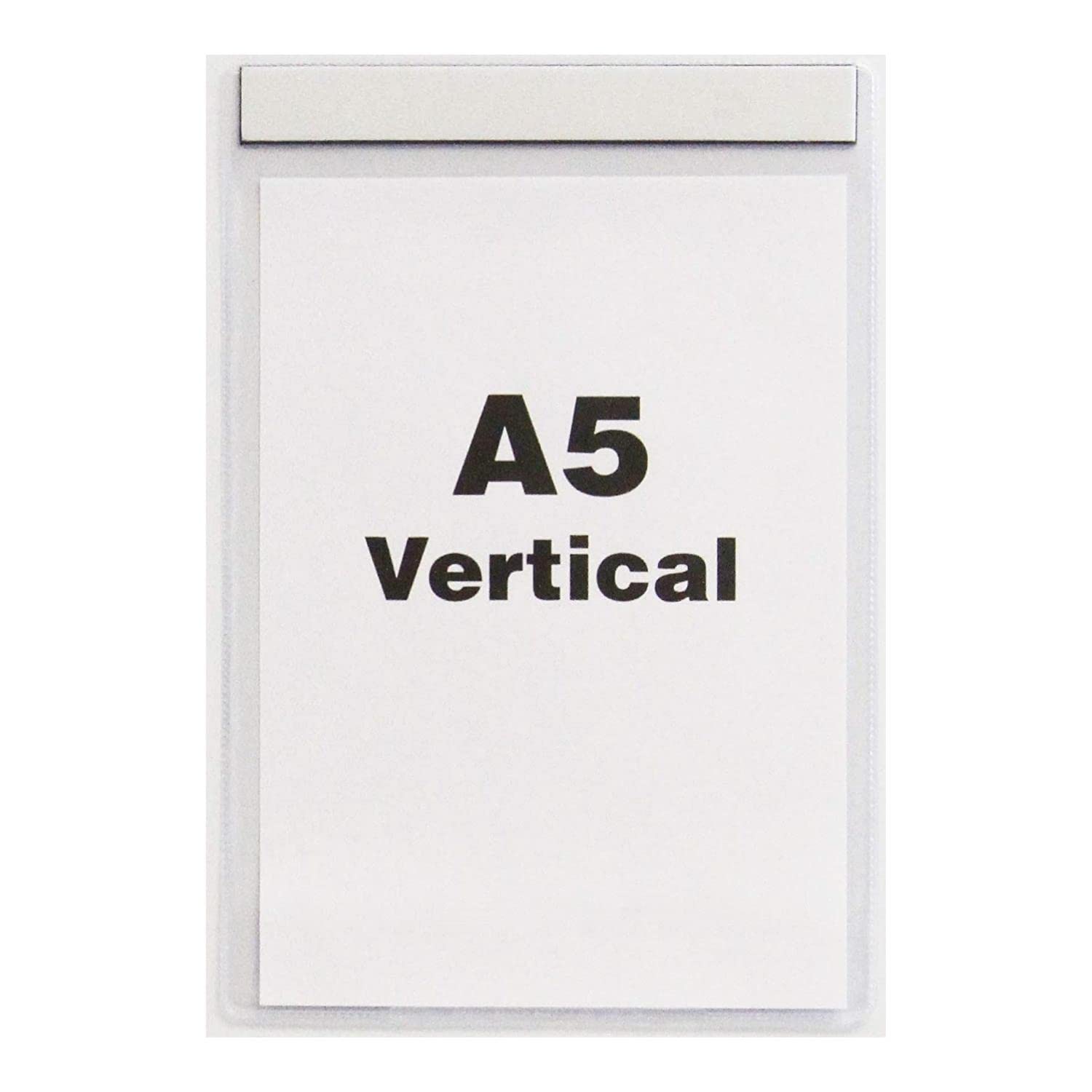 Strength Clear Magnetic Document Pocket ID, A5 Vertical (160mm x 215mm) Magnetic Frames for Photo, Sheet and Durable Presentations, Ideal Rigidity for Everyday Use (Pack of 10)