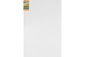 MAHITOI ™ Med Weight Traditional Stretched Canvas 24” x 36”, Oil & Acrylic Paints Triple Acrylic Primed Gesso Wood Frame Canvas Smooth Surface & Reduce Absorbency, Acid-Free White, 24x36 Canvas.