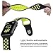 Apple Watch Band 42MM, JINGCI Sport Silicone Wristband Replacement Strap with Adjustable Buckle and Quick Release for Apple Watch Nike+ Series 3/2/1/Edition,2 Pack(42MM-black/gray+black/yellow)
