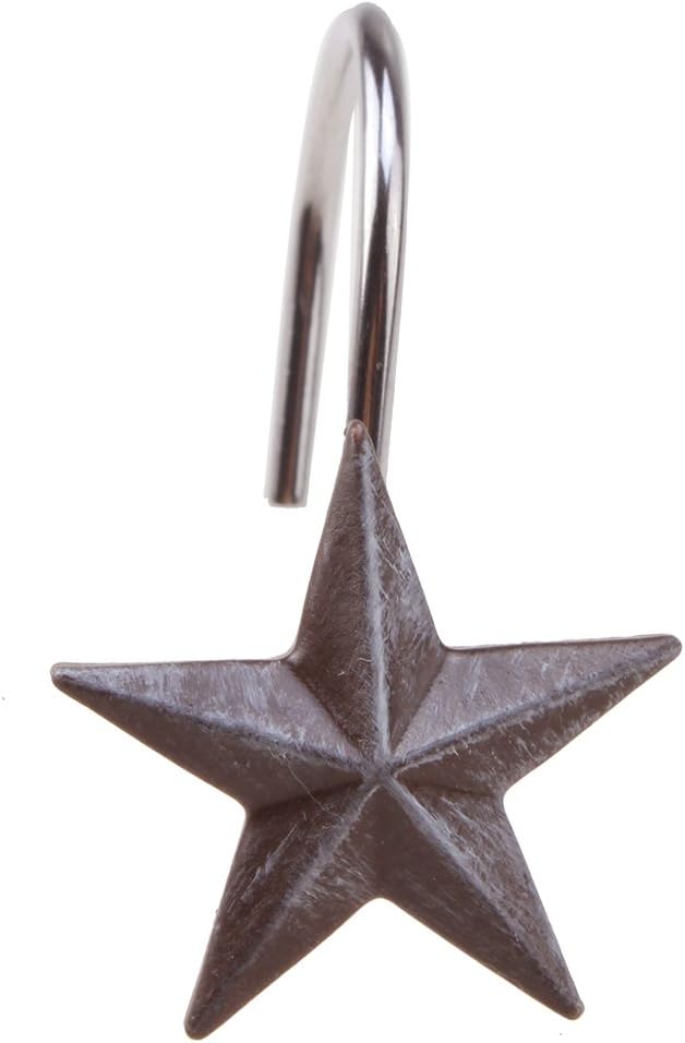 AGPtekÂ Star Decorative Shower Curtain Hooks, Set of 12: Home & Kitchen