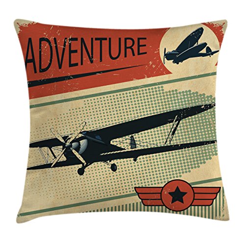 Ambesonne Vintage Throw Pillow Cushion Cover Nostalgic Small On