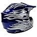 TCMT Dot Youth & Kids Motocross Offroad Street Helmet Blue Flame Motorcycle Helmet Silver Dirt Bike Helmet+Goggles+gloves M