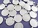 20 CleverDelights Round Pendant Trays - Shiny Silver Color - 30mm 1 3/16