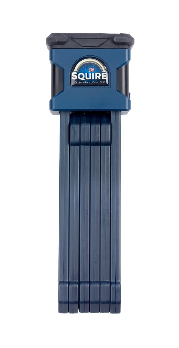 Squire Locks Stronghold FL/850 - Keyed Folding Bike Lock with Boron Steel, Compact Size, and Sold Secure Bicycle Gold Approved