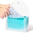 H4D Coupon Receipt Holder, 13 Pocket Accordion File Organizer, 7x4.5 Inches, Teal