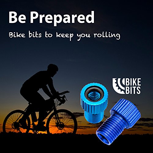 Bike Bits Presta Valve Adapter - Convert Presta to Schrader - French/UK to US - Inflate Tire Using Standard Pump or Air Compressor (5 Pack) (Green) - Thumbnail 5