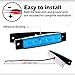 Meerkatt 20 Pcs 3.8 Inch 6 LED Blue Side Indicators Marker Bright Clearance Lamp License Decoration Tail Fender Rear Light Bus Truck Caravan Lorry Trailer 12v DC TK12