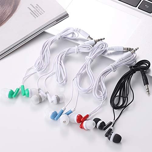 Bulk Earbuds 50 Pack Multi Colored for Classroom,HONGZAN Wholesale