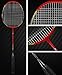 Senston - 2 Pack Badminton Rackets Double Badminton Racquets Carbon Fiber Shaft Racquets Badminton Set White Red