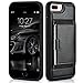 iPhone 7 plus Wallet Case, ZVE iPhone 7 plus Case with Credit Card ID Holders Kickstand Protective shockproof leather Wallet Case cover with Stand Feature Case for Apple 7 plus 5.5 Black