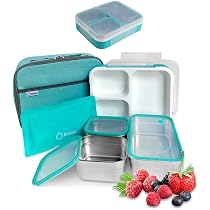 Amazon.com: Stainless Steel Bento Lunch Box Set for Adults, Kids ...