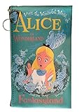 Disney Little Mermaid, Snow White, Alice in Wonderland, Lilo & Stitch, Beauty and the Beast, Peter Pan, Frozen, Mickey & Minnie, Villains Zipper Pouch (8inch x 4inch) (Alice in Wonderland)