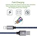 Lightning Cable, YUNSONG 3PACK (6FT) Nylon Braided Charging Cable Cord Lightning to USB Cable Charger Compatible with iPhone 8 8 Plus X 7 7Plus 6s 6sPlus 6 6Plus 5 5s 5c SE iPad iPod & More (Blue)