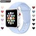 Youther for Apple Watch Bands, Soft Silicone Strap Replacement Wristbands for Apple Watch Sport Series 3 Series 2 Series 1 Light Blue 38mm S/M
