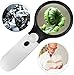 Magnifying Glass with Light, GPCT LED Illuminated Magnifier with 3X 45X High Magnification, Lighted Magnifying Glass for Reading, Close Work, Jewellery