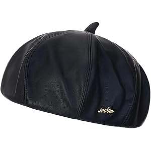 Vintage Matte PU Leather Beret for Women Men Fashion French Beret Pumpkin Hats Classic Artist Painter Cap