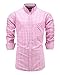 Emiqude Men's 100% Cotton Slim Fit Long Sleeve Plaid Button Down Dress Shirt
