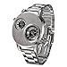IEason,New Mens Stainless Steel Date Military Sport Quartz Analog Wrist Watch (Silver) primary