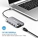 ALLEASA USB C Hub 8 in 1 Adapter with HDMI, 3 USB 3.0 Ports, Type C PD Charging, Ethernet, SD TF Card Reader, for MacBook/Pro/Air, USB C Devices, Grey
