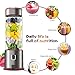 Portable Blender, KACSOO 5200mAh USB Rechargable Cordless Blender for Smoothie and Shakes, 15OZ Glass Personal Juicer Blender with FDA, BPA Free for Travel, Gym, Picnic, Office, Home, Kitchen